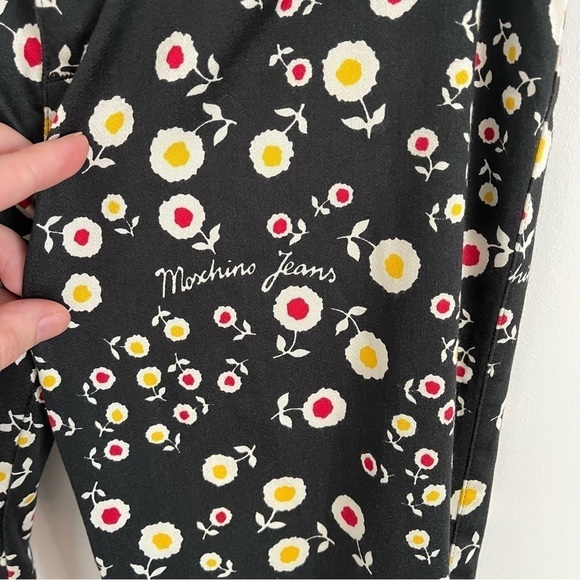 VINTAGE 80s MOSCHINO Floral Print Spell Out Pants - Picture 9 of 15